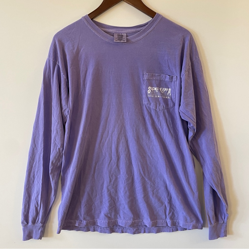Comfort Colors Long Sleeve Tee Greek Sigma Kappa
